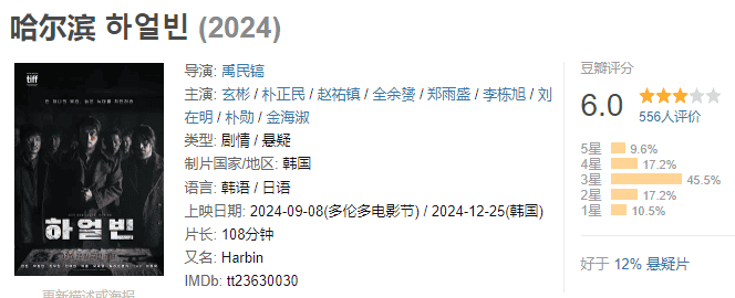哈尔滨 (2025)韩语官方中字 1080P 【5.7G】